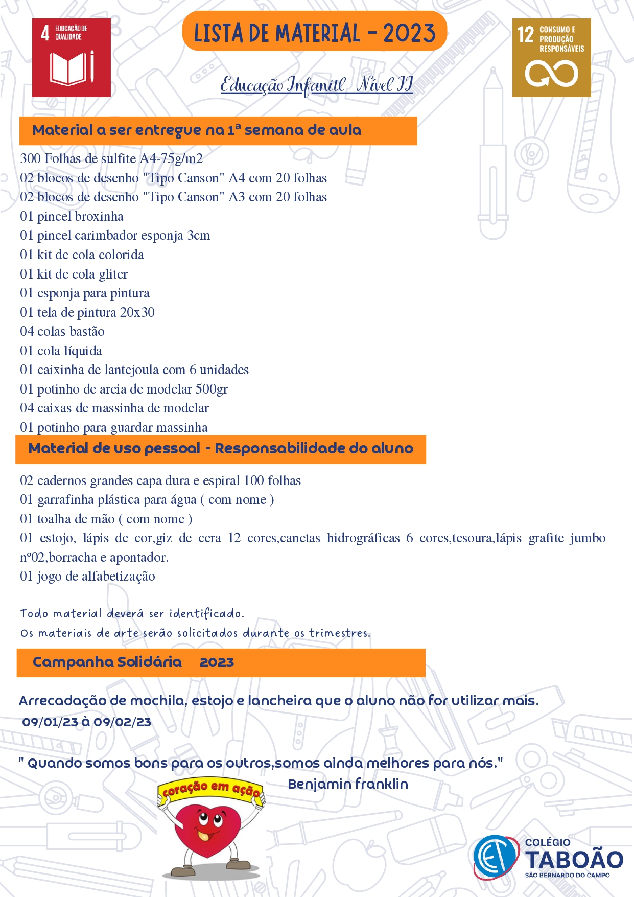 Lista de Nível II 2023