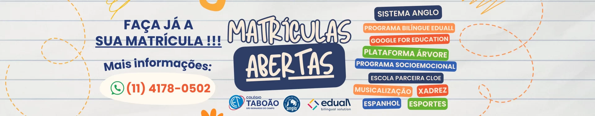 Matrículas abertas