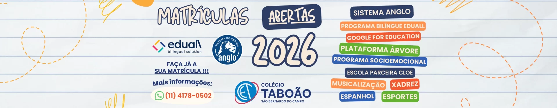 Matrículas Abertas 2026